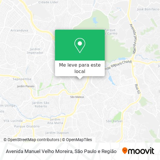 Avenida Manuel Velho Moreira mapa