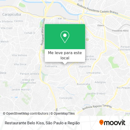 Restaurante Belo Kiss mapa