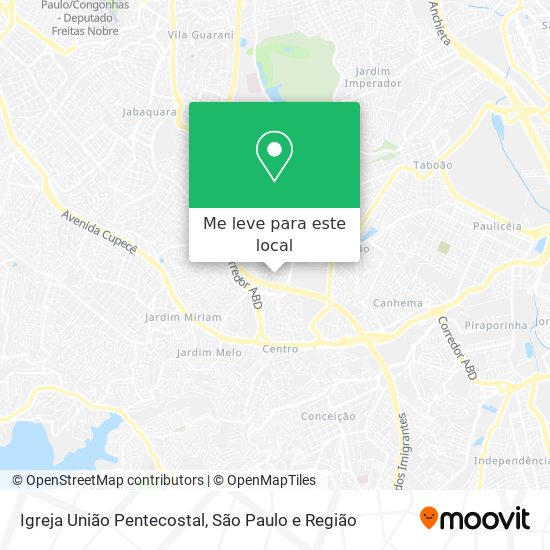 Igreja União Pentecostal mapa