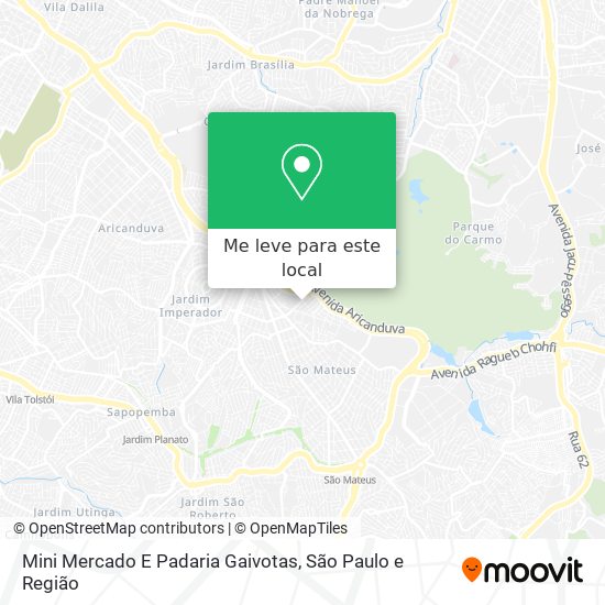 Mini Mercado E Padaria Gaivotas mapa