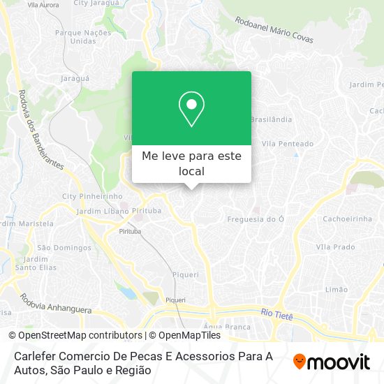 Carlefer Comercio De Pecas E Acessorios Para A Autos mapa