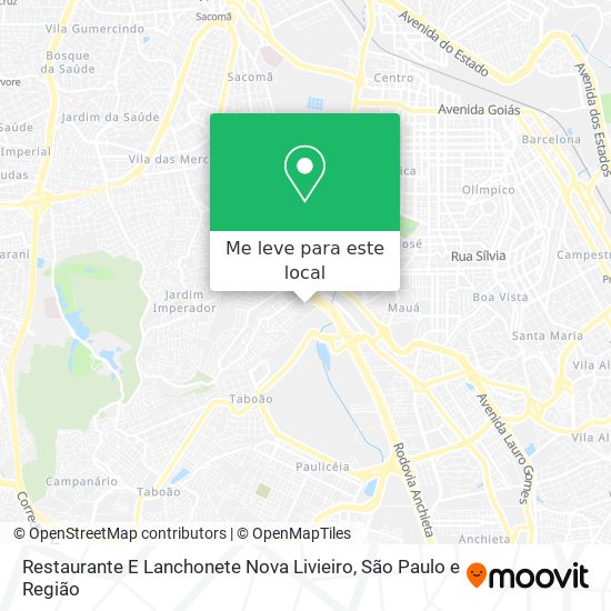 Restaurante E Lanchonete Nova Livieiro mapa