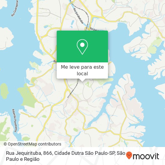 Rua Jequirituba, 866, Cidade Dutra São Paulo-SP mapa