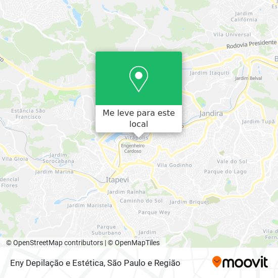 Eny Depilação e Estética mapa