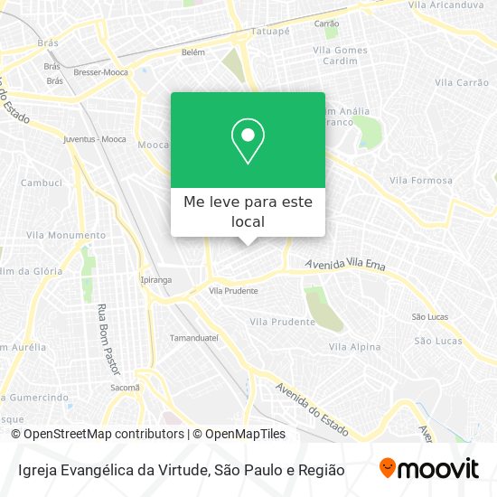 Igreja Evangélica da Virtude mapa