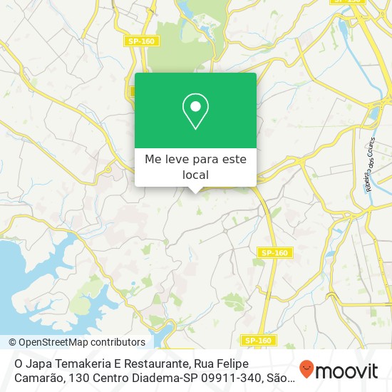 O Japa Temakeria E Restaurante, Rua Felipe Camarão, 130 Centro Diadema-SP 09911-340 mapa