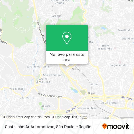 Castelinho Ar Automotivos mapa