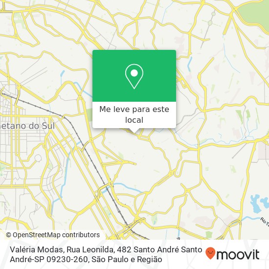 Valéria Modas, Rua Leonilda, 482 Santo André Santo André-SP 09230-260 mapa