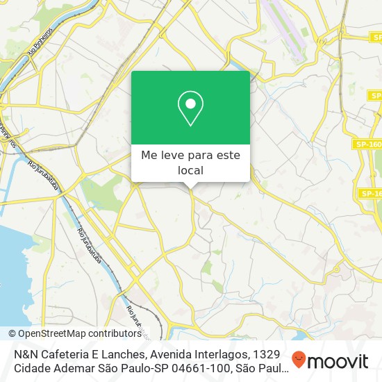 N&N Cafeteria E Lanches, Avenida Interlagos, 1329 Cidade Ademar São Paulo-SP 04661-100 mapa