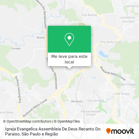 Igreja Evangelica Assembleia De Deus Recanto Do Paraiso mapa