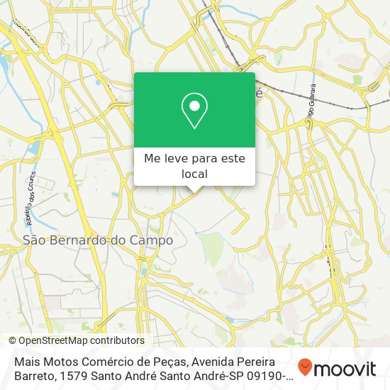 Mais Motos Comércio de Peças, Avenida Pereira Barreto, 1579 Santo André Santo André-SP 09190-610 mapa