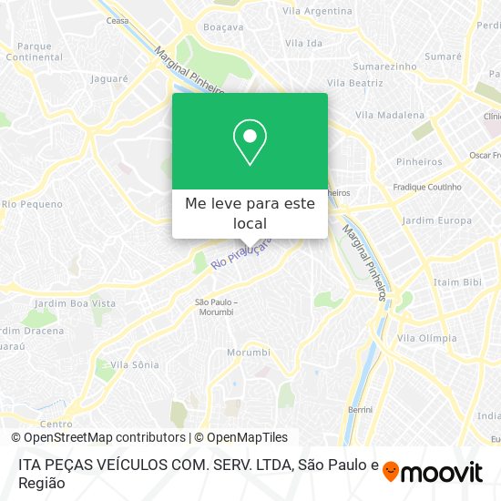 ITA PEÇAS VEÍCULOS COM. SERV. LTDA mapa