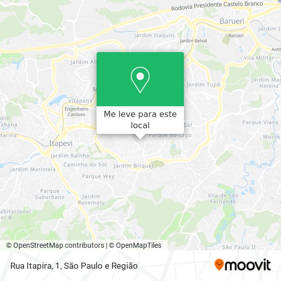 Rua Itapira, 1 mapa