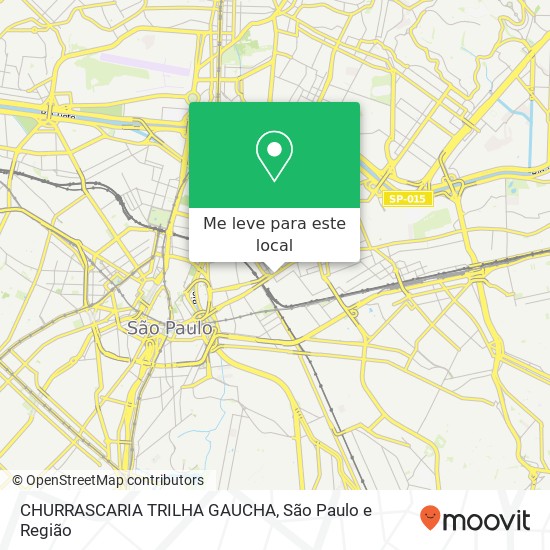 CHURRASCARIA TRILHA GAUCHA, Avenida Rangel Pestana, 2084 Brás São Paulo-SP 03002-000 mapa