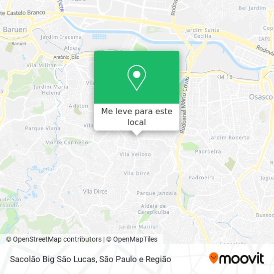Sacolão Big São Lucas mapa
