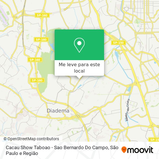 Cacau Show Taboao - Sao Bernardo Do Campo mapa