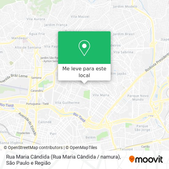 Rua Maria Cândida mapa