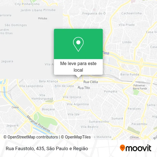 Rua Faustolo, 435 mapa