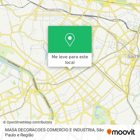 MASA DECORACOES COMERCIO E INDUSTRIA mapa