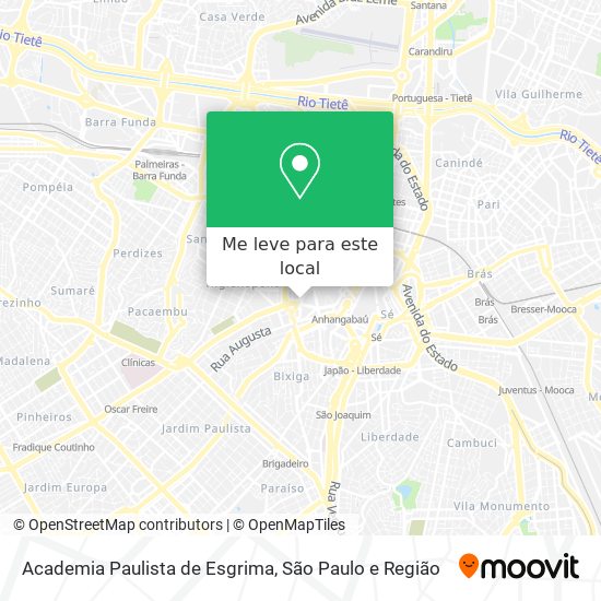 Academia Paulista de Esgrima mapa