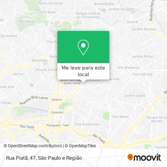 Rua Piatã, 47 mapa