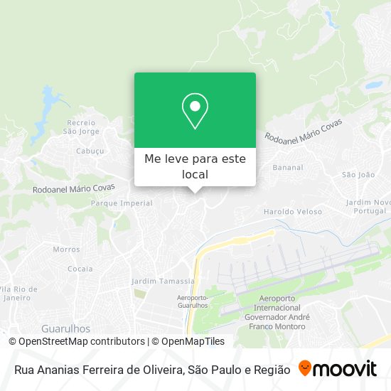 Rua Ananias Ferreira de Oliveira mapa