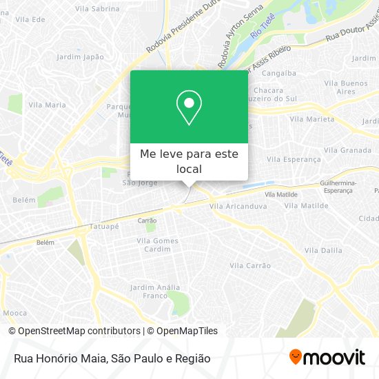 Rua Honório Maia mapa
