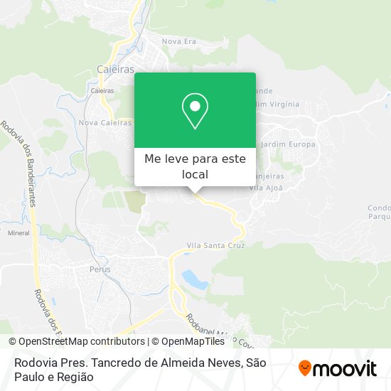 Rodovia Pres. Tancredo de Almeida Neves mapa