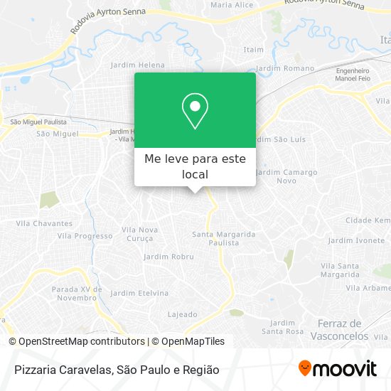 Pizzaria Caravelas mapa