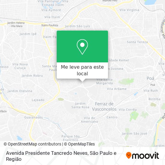 Avenida Presidente Tancredo Neves mapa