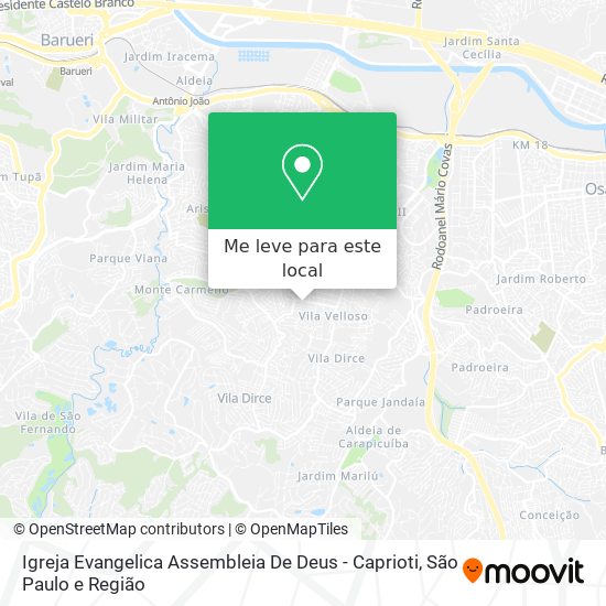 Igreja Evangelica Assembleia De Deus - Caprioti mapa