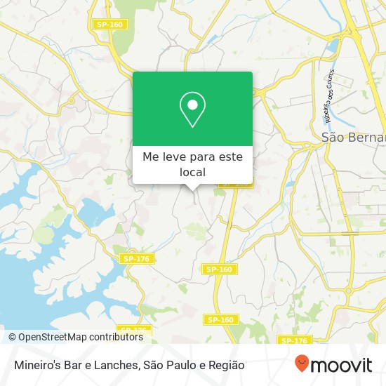 Mineiro's Bar e Lanches, Serraria Diadema-SP mapa