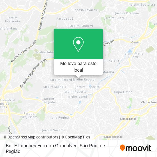 Bar E Lanches Ferreira Goncalves mapa
