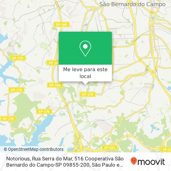 Notorious, Rua Serra do Mar, 516 Cooperativa São Bernardo do Campo-SP 09855-200 mapa