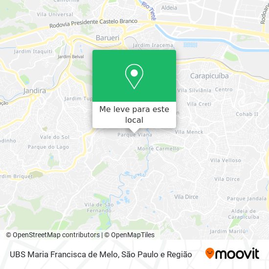 UBS Maria Francisca de Melo mapa