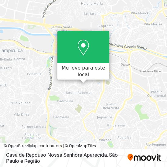 Casa de Repouso Nossa Senhora Aparecida mapa
