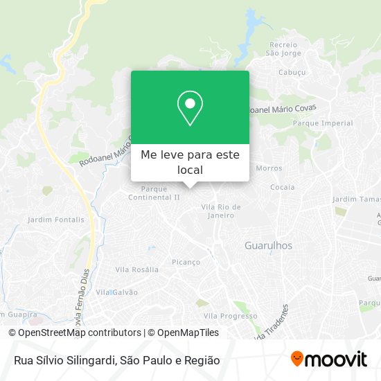 Rua Sílvio Silingardi mapa