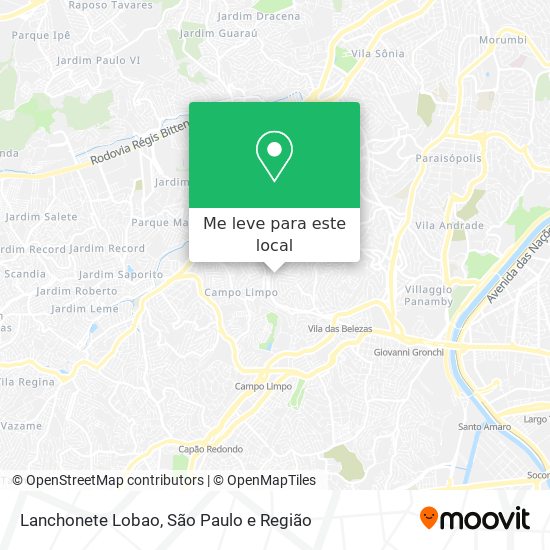 Lanchonete Lobao mapa