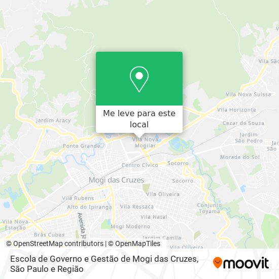 Escola de Governo e Gestão de Mogi das Cruzes mapa