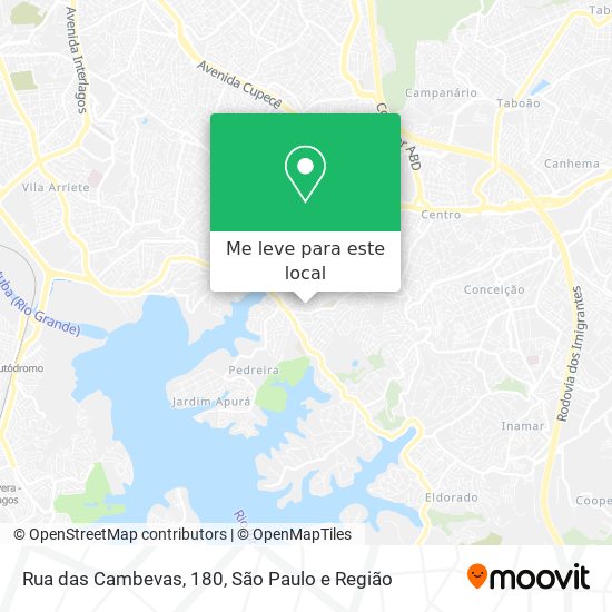 Rua das Cambevas, 180 mapa