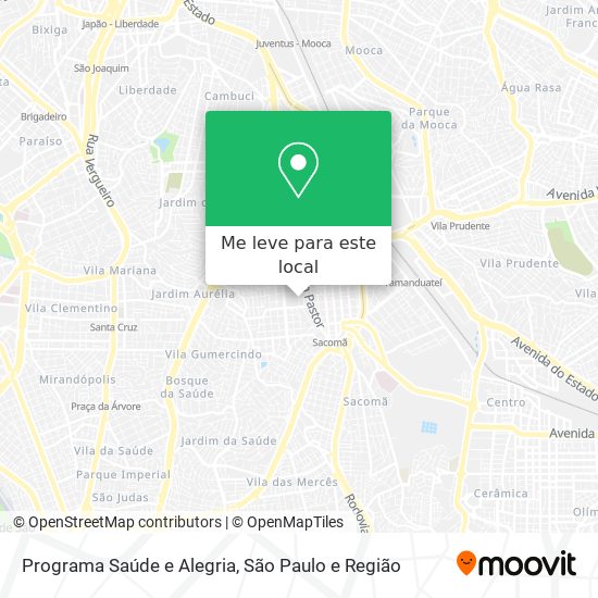 Programa Saúde e Alegria mapa