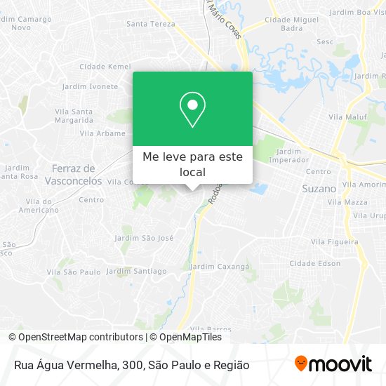 Rua Água Vermelha, 300 mapa