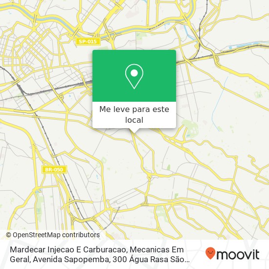 Mardecar Injecao E Carburacao, Mecanicas Em Geral, Avenida Sapopemba, 300 Água Rasa São Paulo-SP 03345-001 mapa