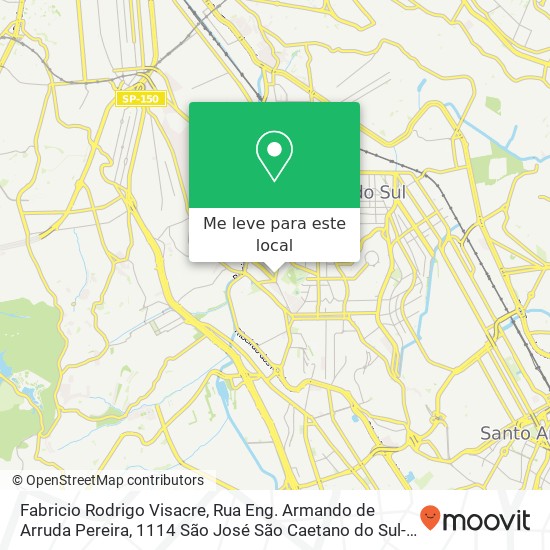 Fabricio Rodrigo Visacre, Rua Eng. Armando de Arruda Pereira, 1114 São José São Caetano do Sul-SP 09581-160 mapa