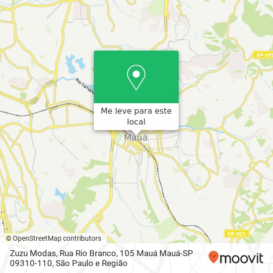 Zuzu Modas, Rua Rio Branco, 105 Mauá Mauá-SP 09310-110 mapa