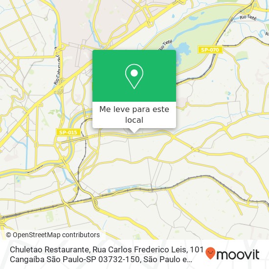Chuletao Restaurante, Rua Carlos Frederico Leis, 101 Cangaíba São Paulo-SP 03732-150 mapa