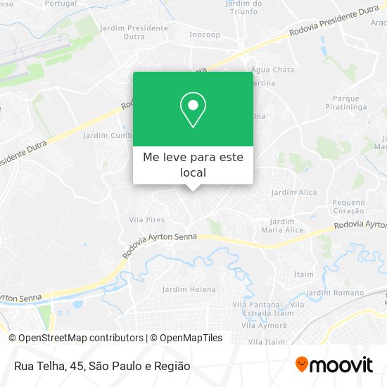 Rua Telha, 45 mapa