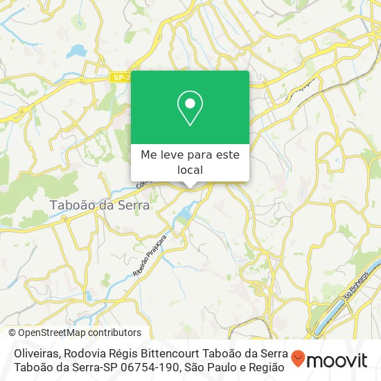 Oliveiras, Rodovia Régis Bittencourt Taboão da Serra Taboão da Serra-SP 06754-190 mapa