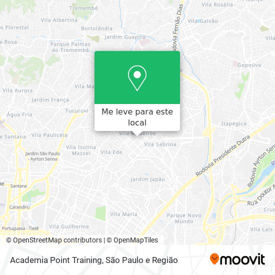 Academia Point Training mapa