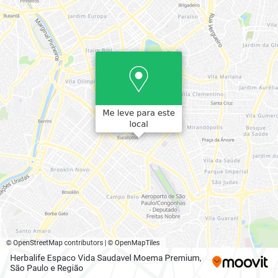 Herbalife Espaco Vida Saudavel Moema Premium mapa